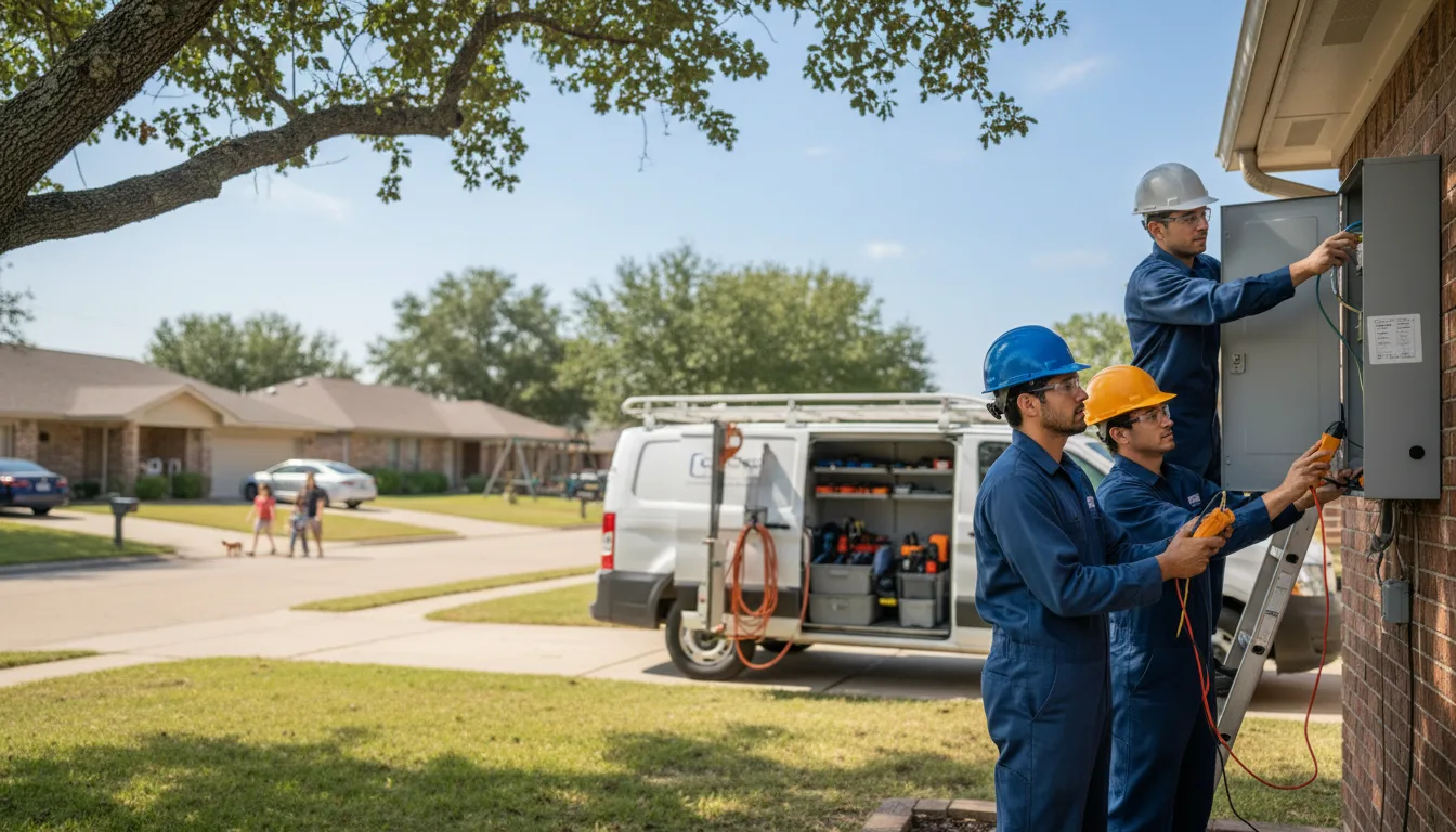 Certified electrician providing emergency electrical services in Encino, TX